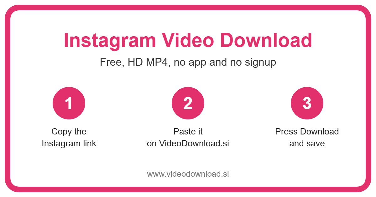 instagram video download in 3 steps