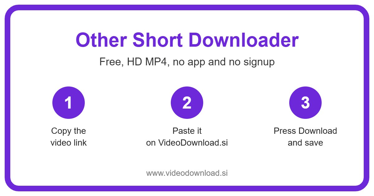 Other Short Downloader in 3 steps