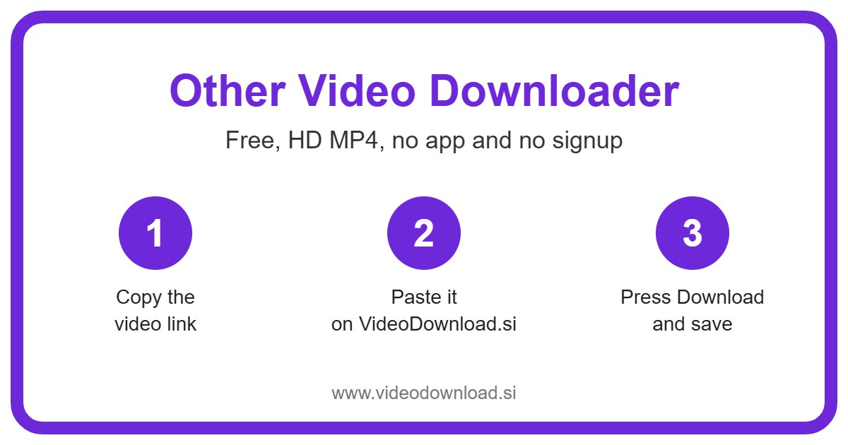 Other Video Downloader in 3 steps
