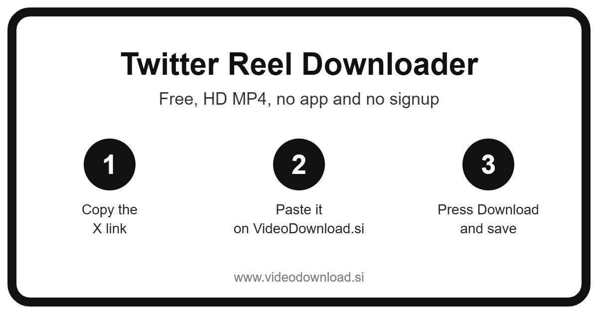 Twitter Reel Downloader in 3 steps