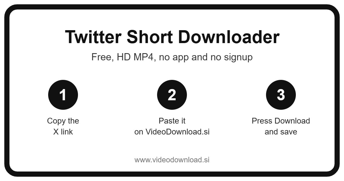 Twitter Short Downloader in 3 steps