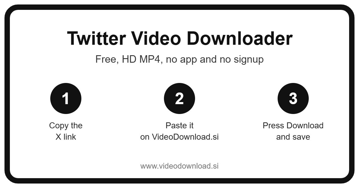 Twitter Video Downloader in 3 steps